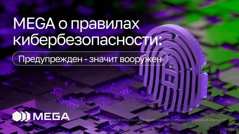 MEGA о правилах кибербезопасности: предупрежден значит вооружен изображение публикации