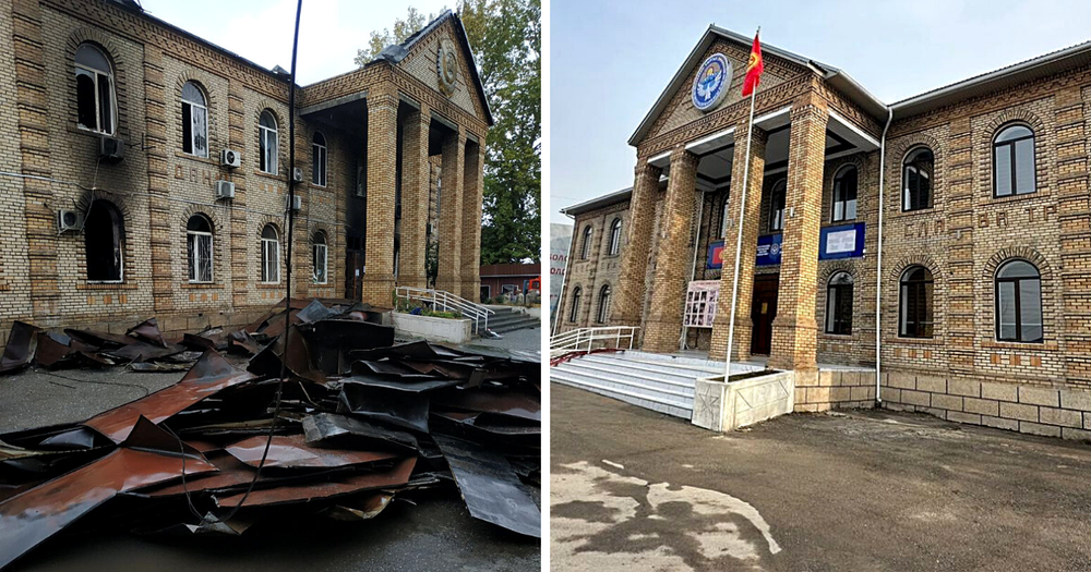 Здание Сузакского айыл окмоту восстановили – ранее его подожгли, чтобы уничтожить улики о хищении средств изображение публикации