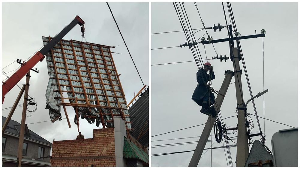 В «НЭСК» рассказали о последствиях урагана в Бишкеке – ФОТО изображение публикации
