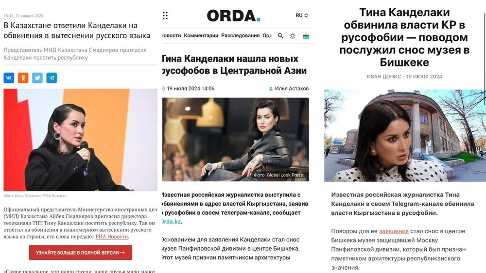 «Обвинения в русофобии не просто беспочвенны, они абсурдны» – Орунбеков ответил Тине Канделаки изображение публикации