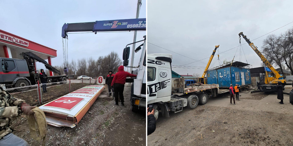 Вдоль трассы Бишкек – Чалдовар снесено 19 незаконных объектов изображение публикации