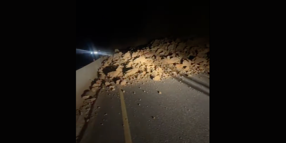 Участок альтернативной дороги Север – Юг перекрыт из-за камнепада изображение публикации