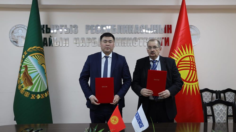 КР и ОБСЕ будут сотрудничать в вопросах водопользования и органического сельского хозяйства изображение публикации