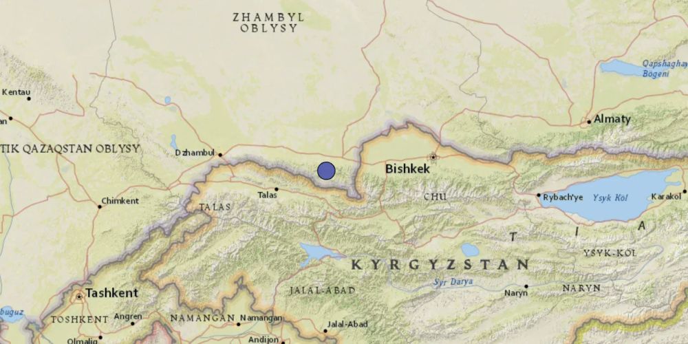 В Нарынской области произошло землетрясение магнитудой 4.5 изображение публикации