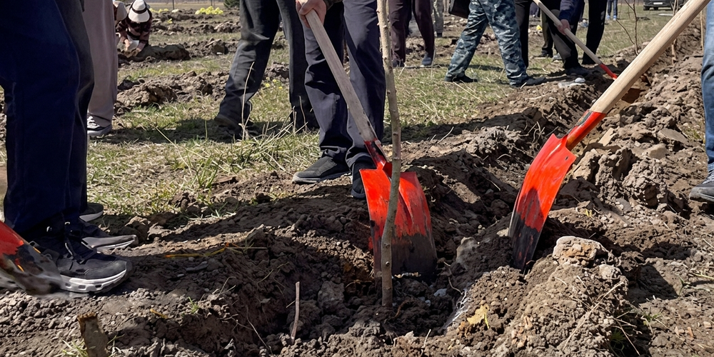 Минтранс Кыргызстана высадил 20 тысяч саженцев в селе Кутургу изображение публикации