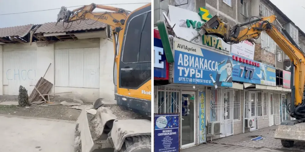 В Оше продолжается снос незаконных построек изображение публикации