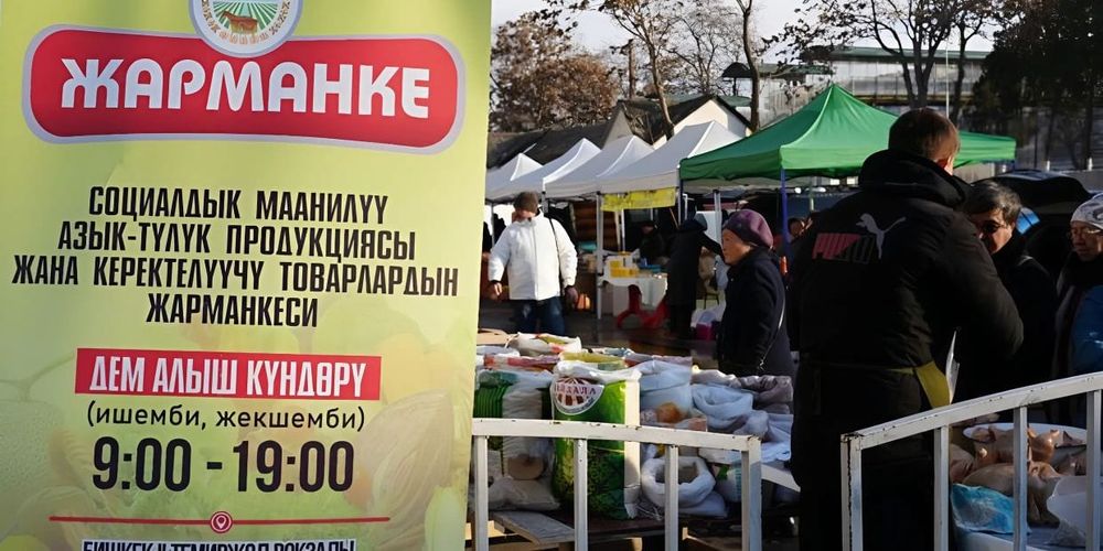 Все выходные в центре Бишкека работает ярмарка сельхозпродукции изображение публикации