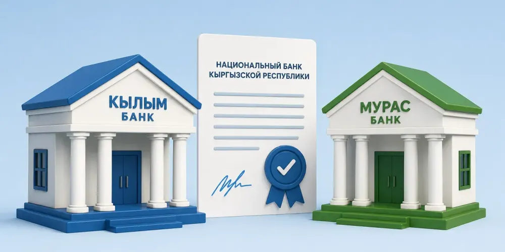 Нацбанк Кыргызстана выдал лицензии «Кылым Банку» и «Мурас Банку» изображение публикации