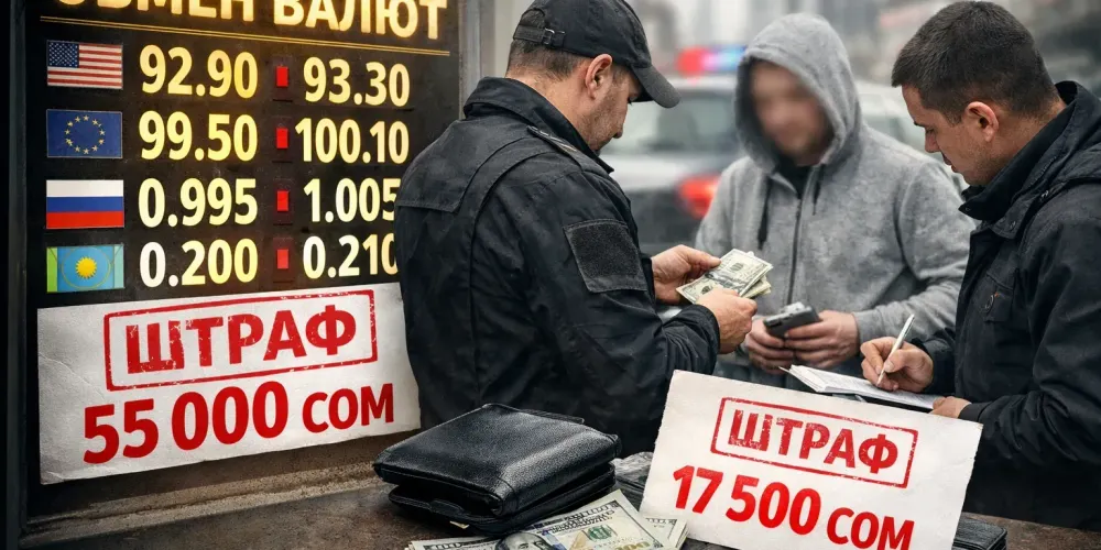 Нацбанк оштрафовал пять обменников и нелегала в Бишкеке изображение публикации