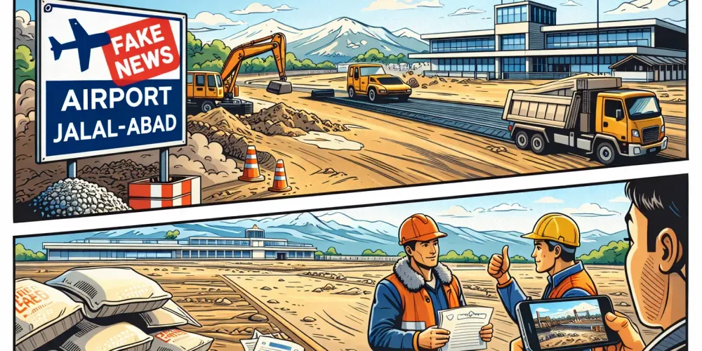Остановка стройки аэропорта в Манасе — фейк: ГКНБ выявил источник дезинформации изображение публикации