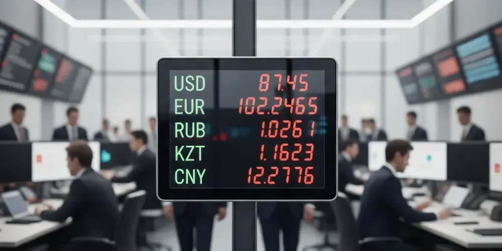 Сом укрепился к основным валютам: рубль просел на 1.23% — официальный курс валют на 12 сентября изображение публикации