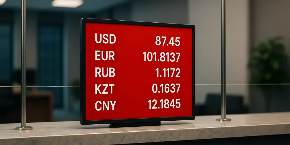 Евро и юань укрепились, рубль и тенге просели — курс валют НБ КР на выходные изображение публикации
