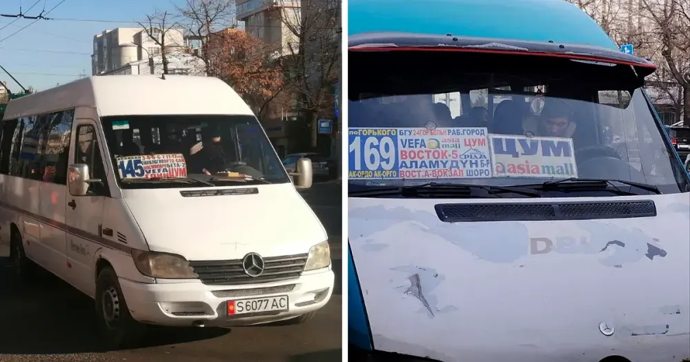 В Бишкеке маршрутки №145 и №169 заменили автобусами изображение публикации