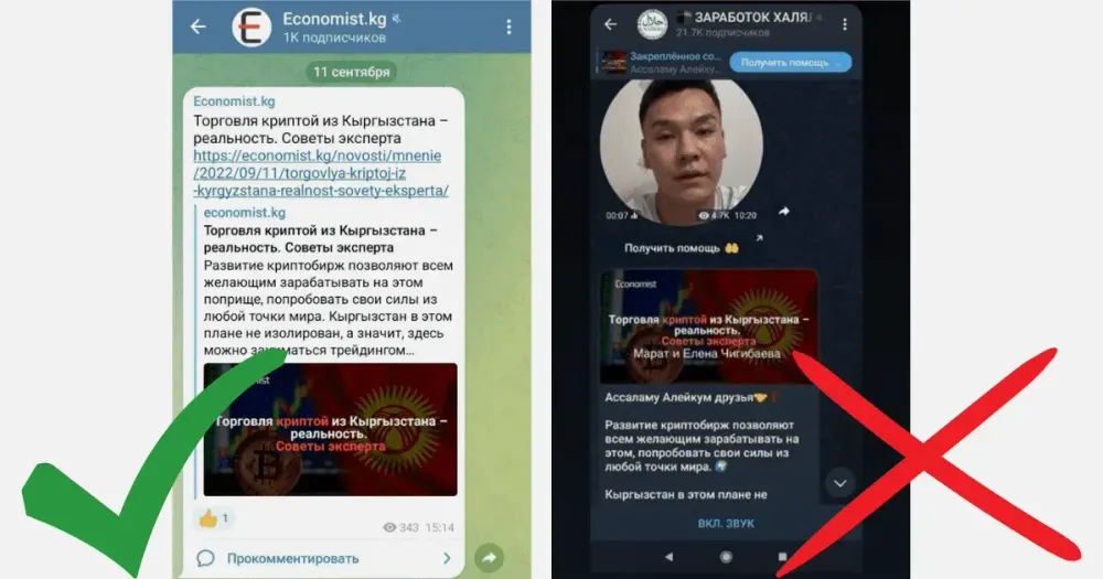 Осторожно, мошенники! Лжеинвесторы в криптовалюту используют искаженный материал Economist.kg изображение публикации