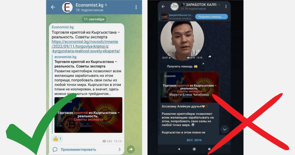 Осторожно, мошенники! Лжеинвесторы в криптовалюту используют искаженный материал Economist.kg изображение публикации
