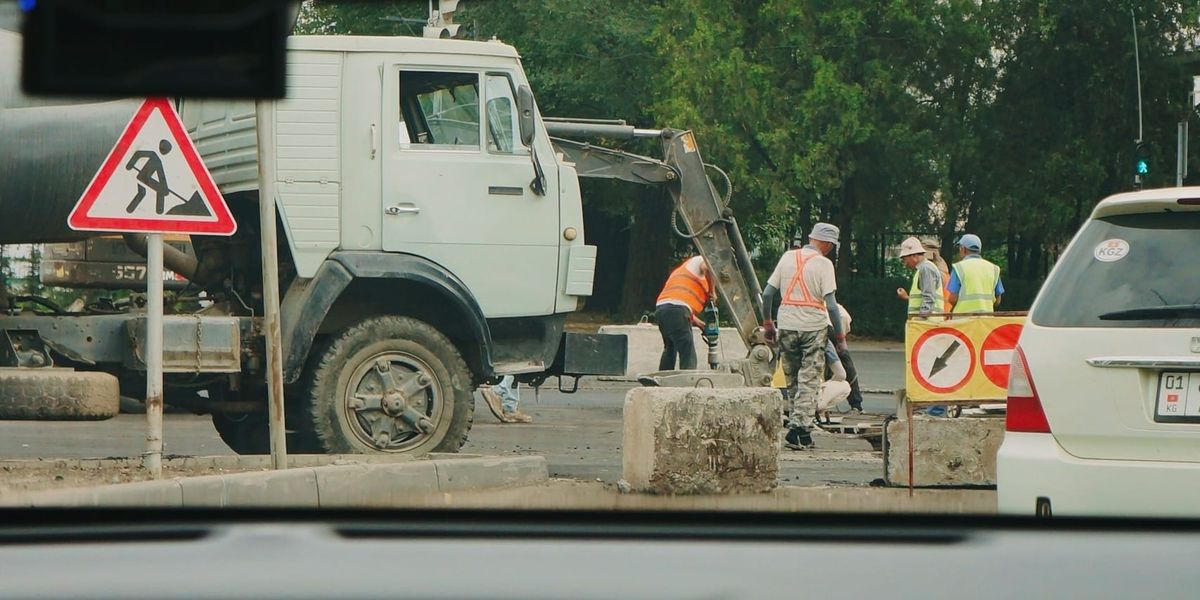 Капитальный ремонт улицы Саадаева в Бишкеке