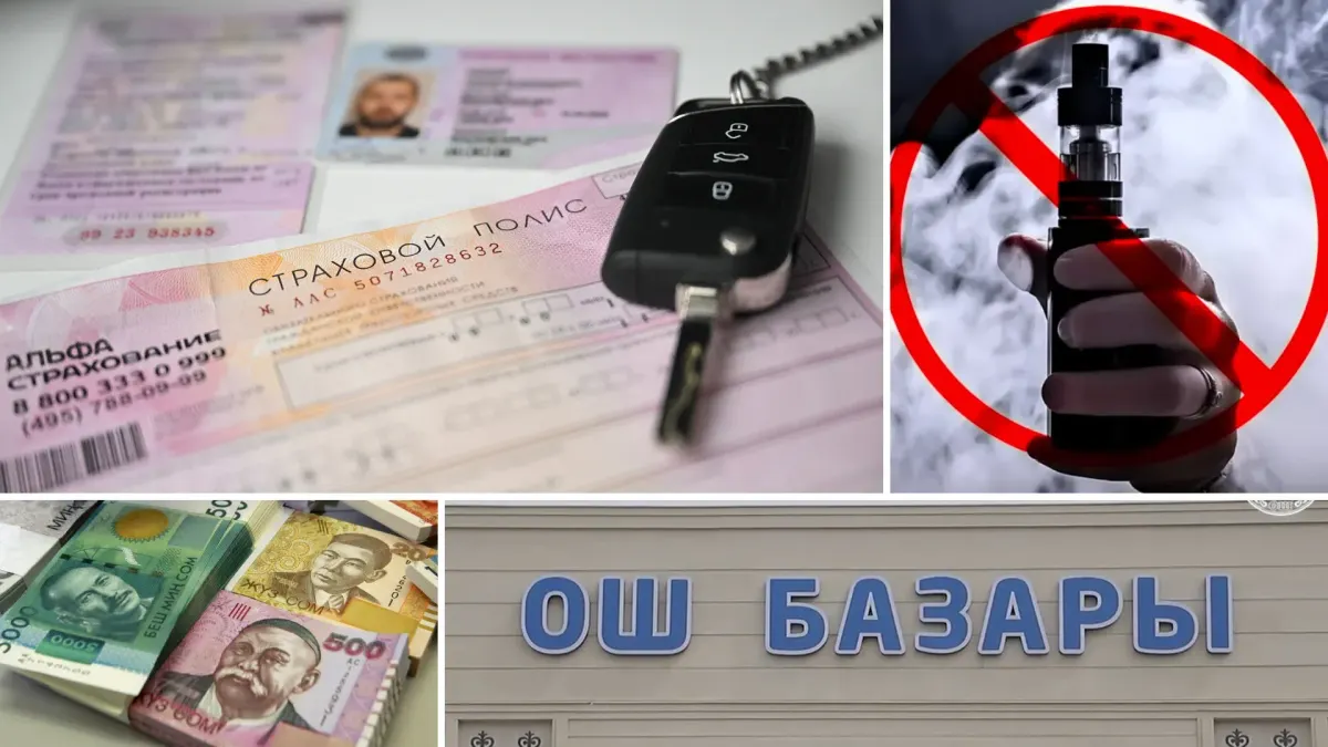 Штрафы за ОСАГО, оплата налогов по QR, запрет на вейпы: что изменится в Кыргызстане с 1 июля?