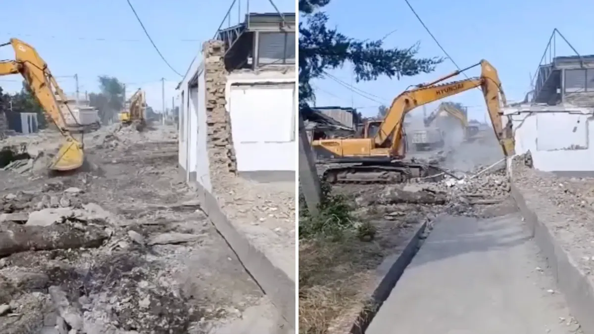 В Оше вновь сносят строения на одной из улиц для расширения дороги