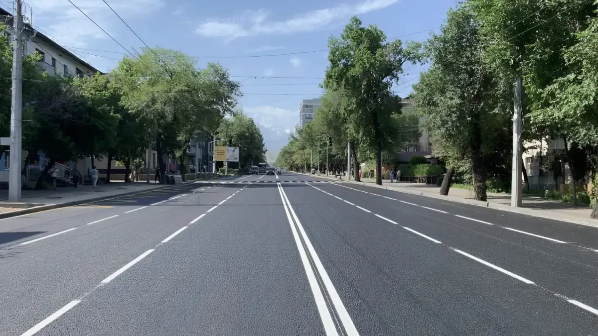 Улица Байтик Баатыра/Абдрахманова в Бишкеке полностью отремонтирована и открыта для проезда