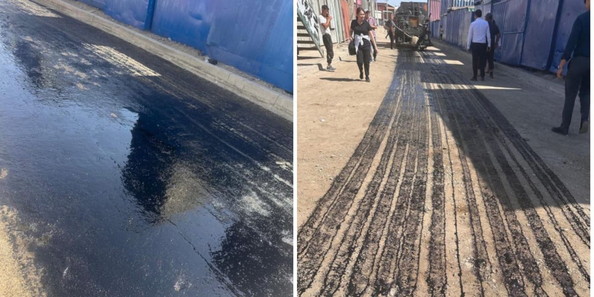 После ультиматума мэра возле «Дордоя» начали асфальтировать дорогу