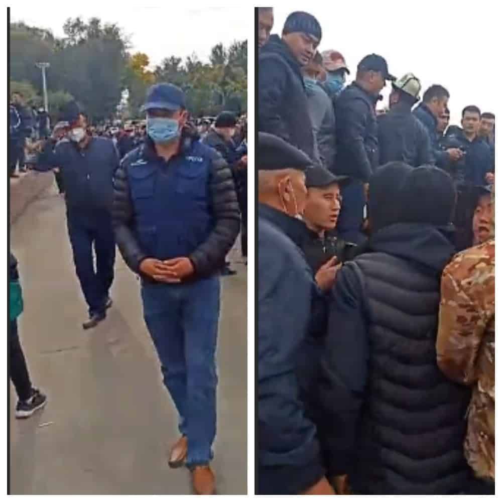 На митинге в Оше у микрофона обычные граждане. Политиков не видно