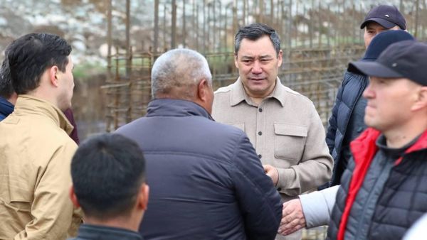 Жапаров и Ташиев осмотрели строительство футбольного стадиона, финансируемого «Ред Петролеум» и госфондом изображение публикации