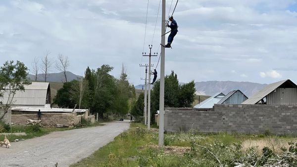 В селе Тогуз-Тороуского района заменят 100 старых деревянных опор ЛЭП на новые изображение публикации