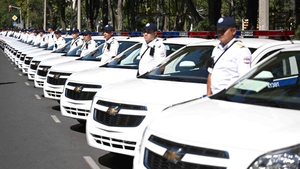 Подразделениям МВД вручили 100 новых автомобилей кыргызстанской сборки изображение публикации