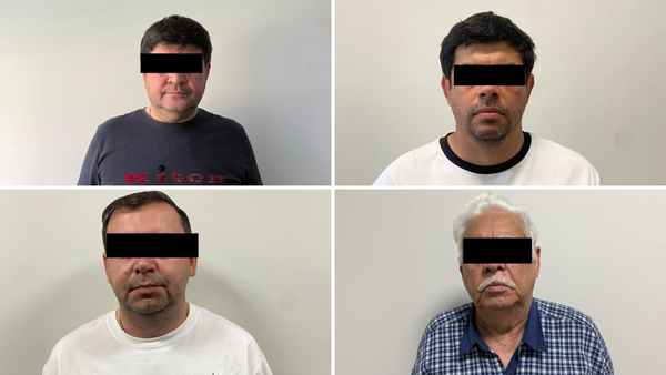 Задержанные по подозрению в отмывании денег, наркотрафике и финансировании ОПГ. Фото: ГКНБ КР.