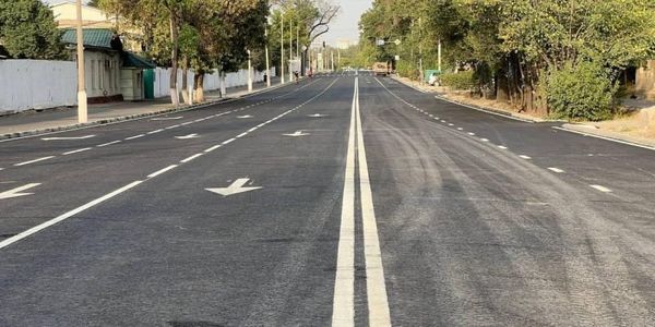 Отремонтированный участок ул. Л. Толстого. Фото: мэрия Бишкека.