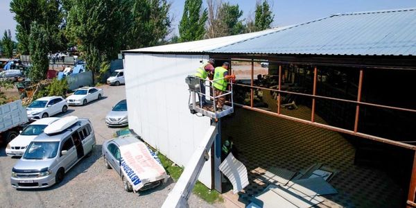 Демонтаж объектов по ул. Профсоюзной. Фото: мэрия Бишкека.
