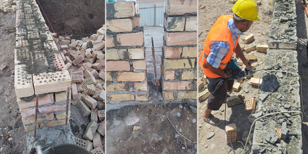 Подрядчика соцобъекта в Джалал-Абаде заставили переделывать кладку кирпича изображение публикации