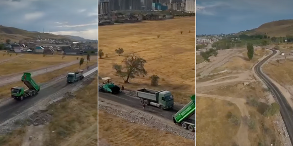 Между селами Кок-Жар и Орто-Сай ремонтируют дорогу изображение публикации