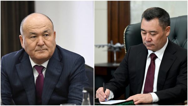 Женишбек Токторбаев, Садыр Жапаров. Фото: gov.kg, president.kg.
