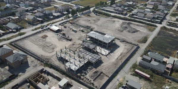 Строительство детсада в ж/м Биримдик-Кут. Фото: мэрия Бишкека.