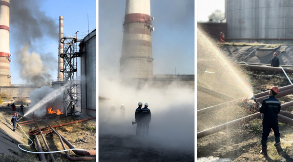 Учения на ТЭЦ. Фото: мэрия Бишкека.