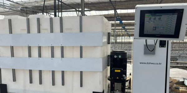 Автоматизированная система жидкого питания Dohwa Engineering на смарт-ферме IWS Agro в Кыргызстане.