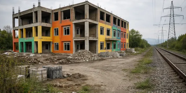 В Шамалды-Сае приостановили стройку детсада у железной дороги изображение публикации