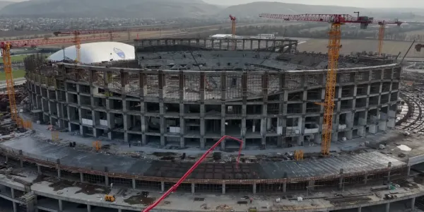 Строительство стадиона «Азаттык Арена» завершат к 1 августа 2026 года — фото, видео изображение публикации