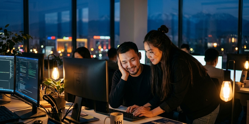 служебный роман в КР, Headhunter опрос 2026, работа и личная жизнь, отношения с коллегами Кыргызстан, статистика браков на работе