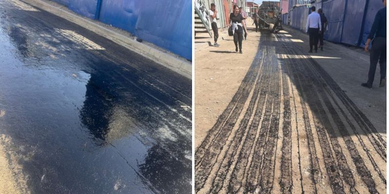 После ультиматума мэра возле «Дордоя» начали асфальтировать дорогу изображение публикации