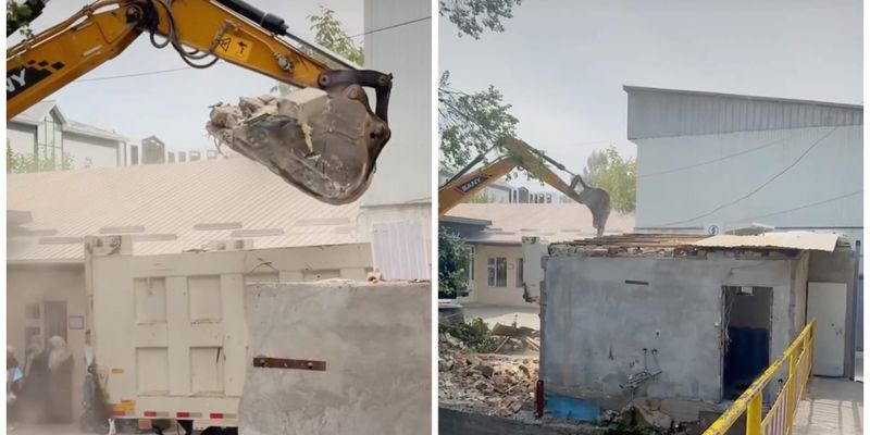 В Оше сносят незаконные постройки в охранной зоне канала Увам изображение публикации