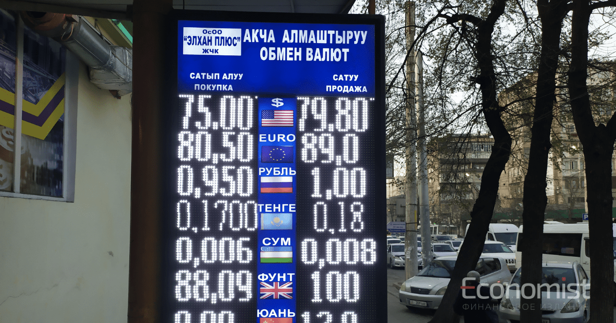 Сегодня курс доллара вырос почти на 2 сома