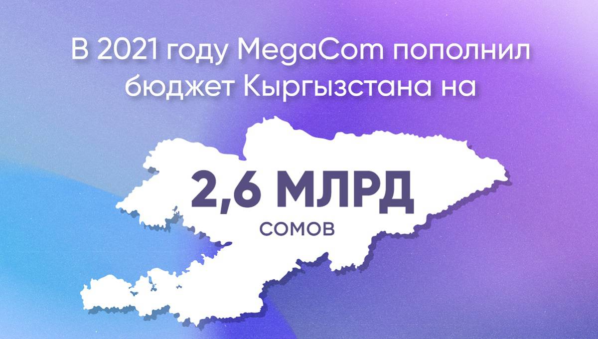 В 2021 году MegaCom пополнил бюджет Кыргызстана на 2.6 млрд сомов