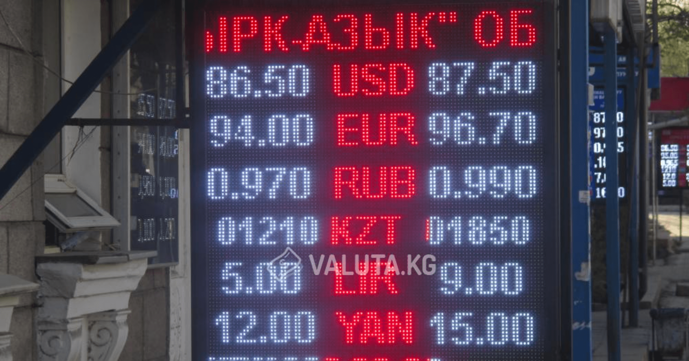Курс доллара вырос до 86-88 сомов