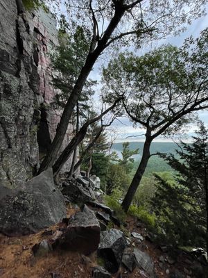 There are no obvious feeder streams or outlets; it must be the devil's lake.