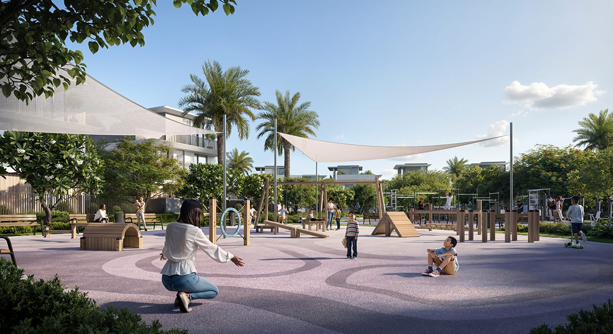 Family parks and play areas at Selvara by Emaar