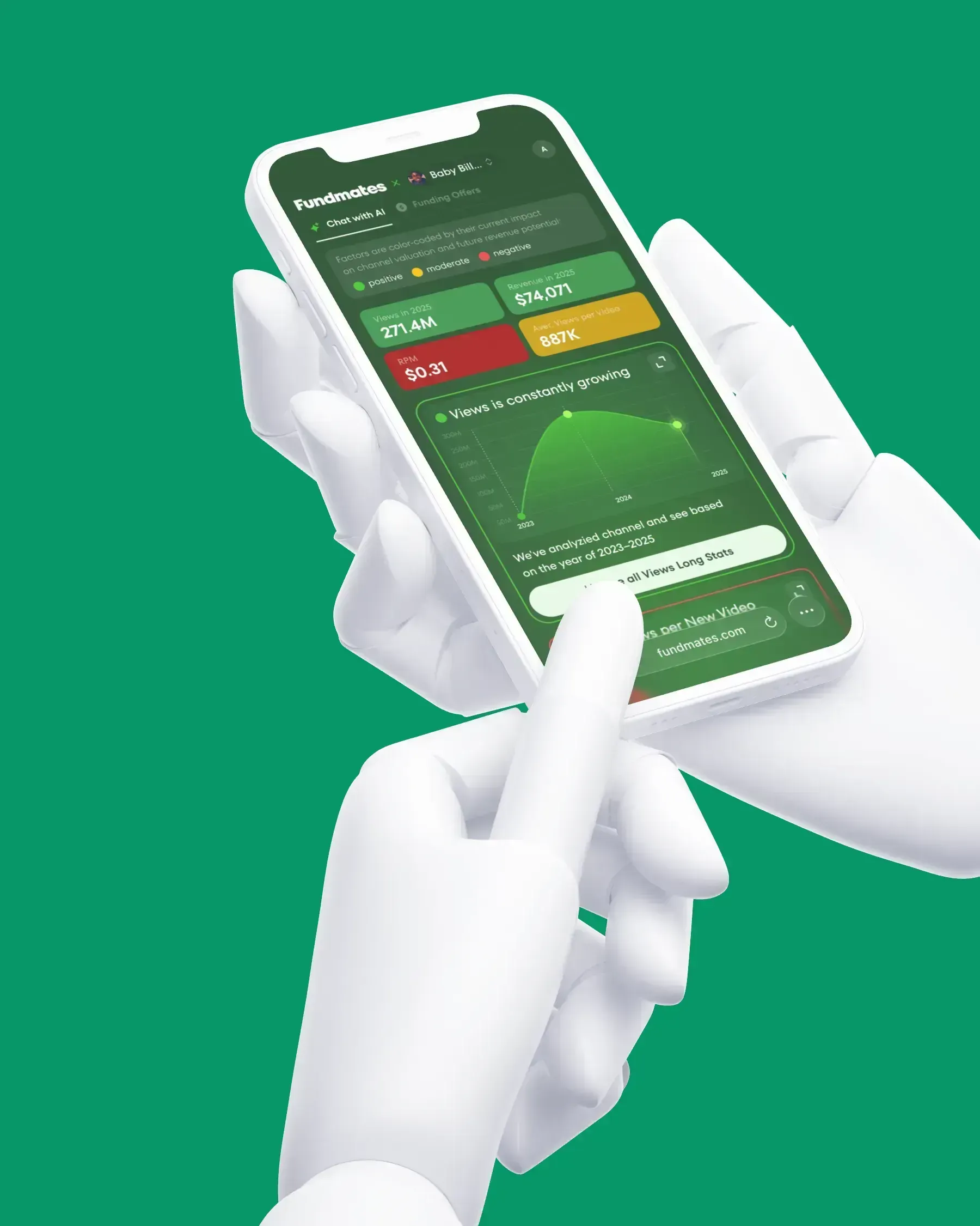 Веб-приложение с AI для стартапа Fundmates