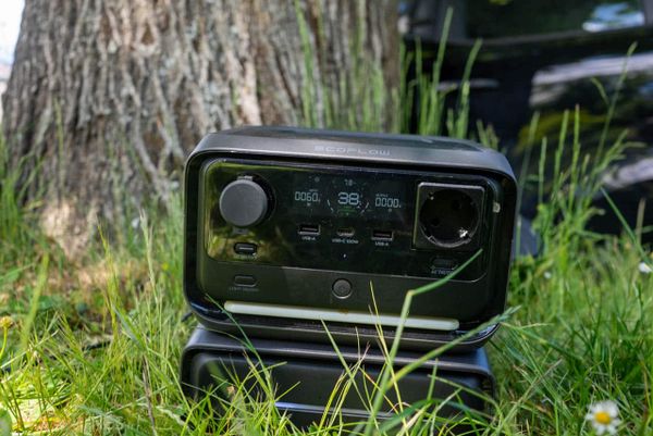 EcoFlow River 3 portable power station on the grass