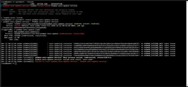 Podman Update Service